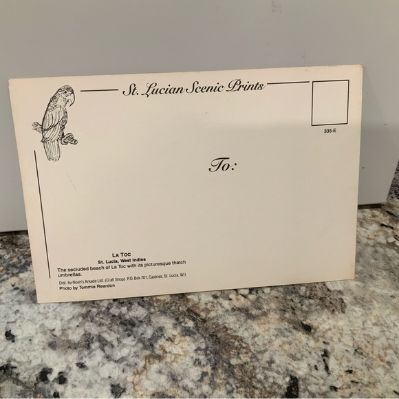 Vintage St Lucia Postcards 2 1990s never used Beach Island travel Souvenir - Picture 6 of 6